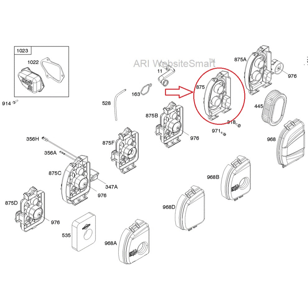 Briggs and Stratton Base-Air Cleaner 590553 DIYengineparts.com