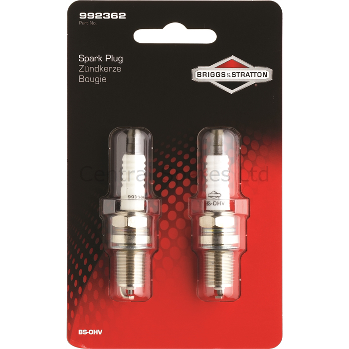 Genuine Briggs And Stratton Part Number 992362 Spark Plug Bs-Ohv (2X ...